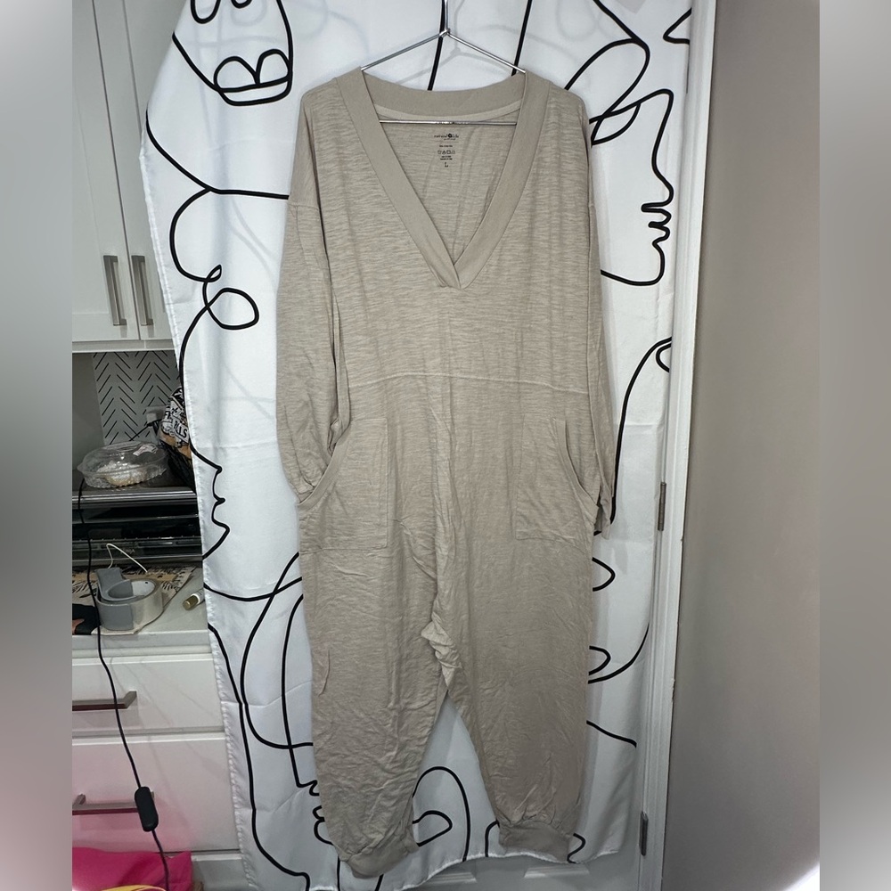 Natural Life Light Gray Cotton Onesie Romper Large